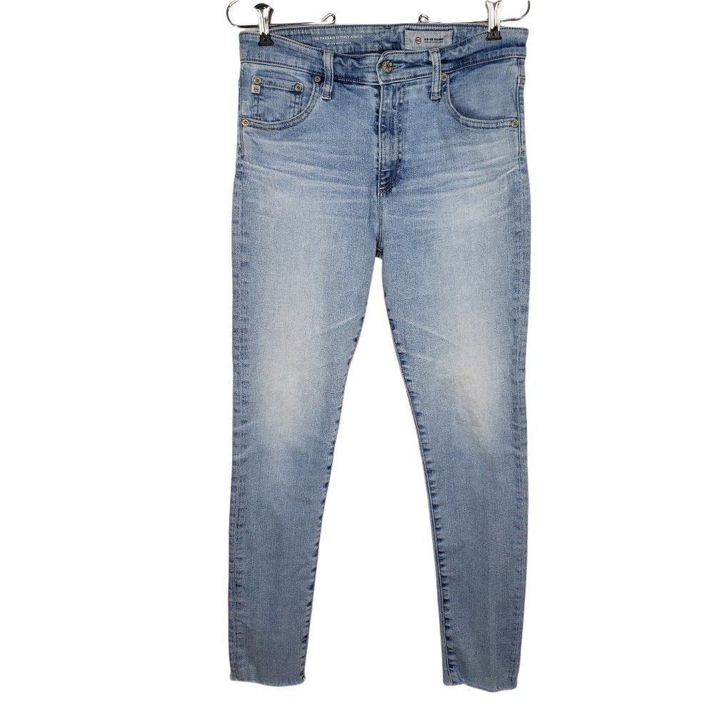 AG Adriano Goldschmied Farrah Skinny Ankle Jeans Size 30R Raw Hem EMP1777